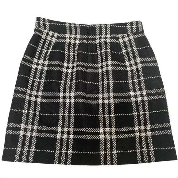 J Crew Factory black and white large check skirt - Picture 5 of 7